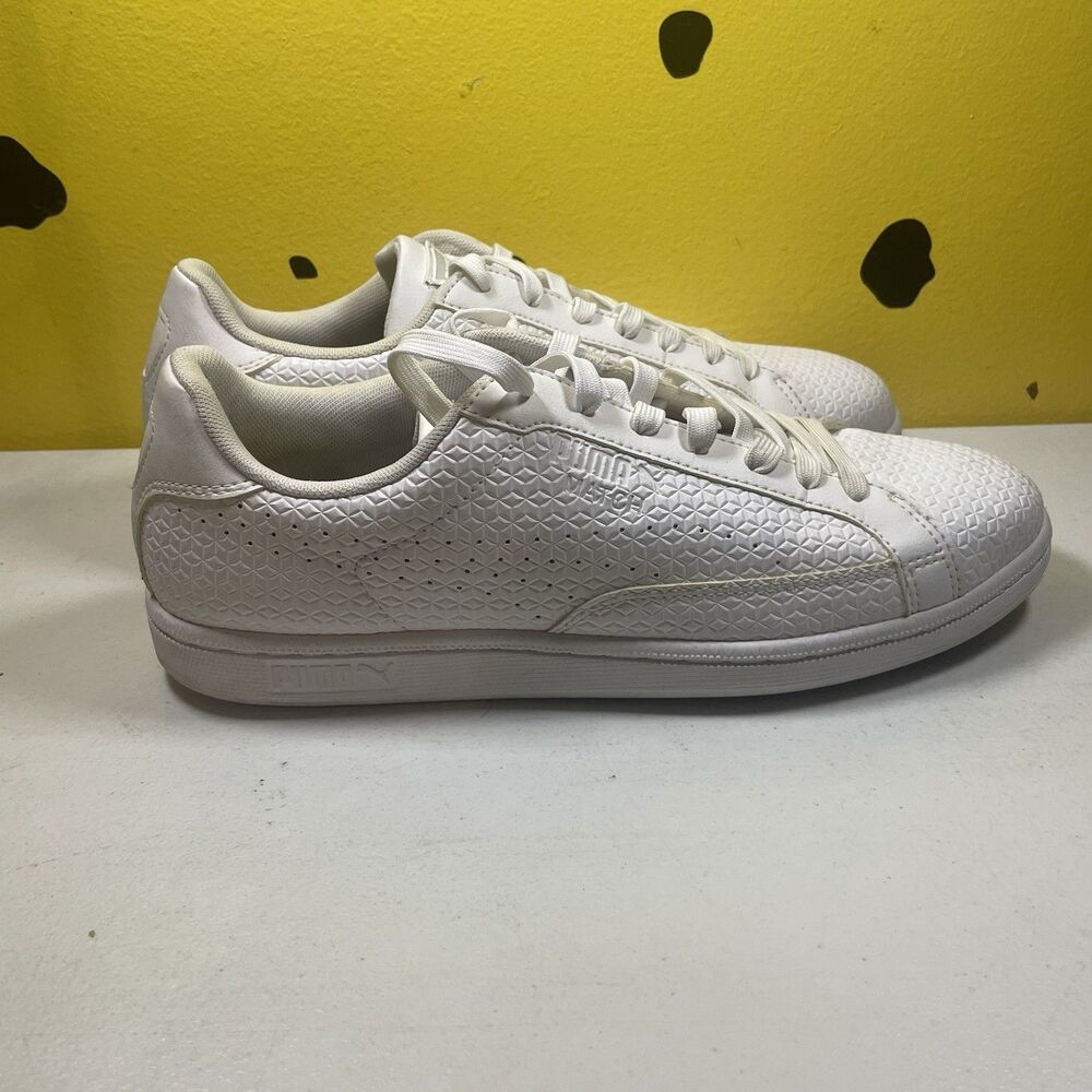 Puma Low Top Sneakers Womens 10 Shoes White Trainers Preppy Tennis Retro Classic